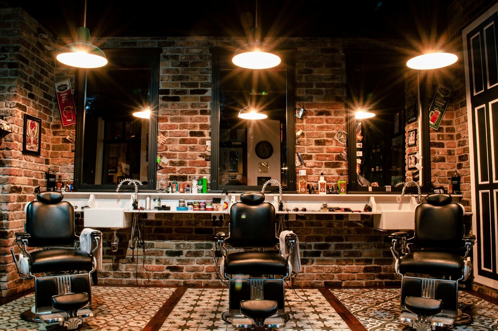 Barber shop in Cork — chairs, mirrors and stations